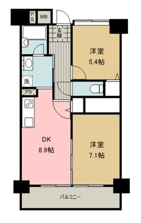 コーポレート新狭山駅前の物件間取画像